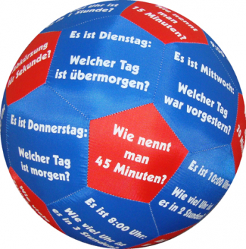 Lernspielball Zeit und Uhrzeit