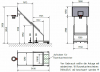 Basketballanlage Mobil, Ausladung 1,60 m