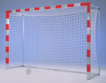 Handballtor mit Tortiefe 1,25 m, freistehend, rot