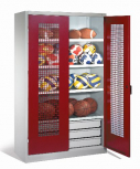 Geräteschrank Typ 5L, 120 cm breit, mit Lochblechtüren
